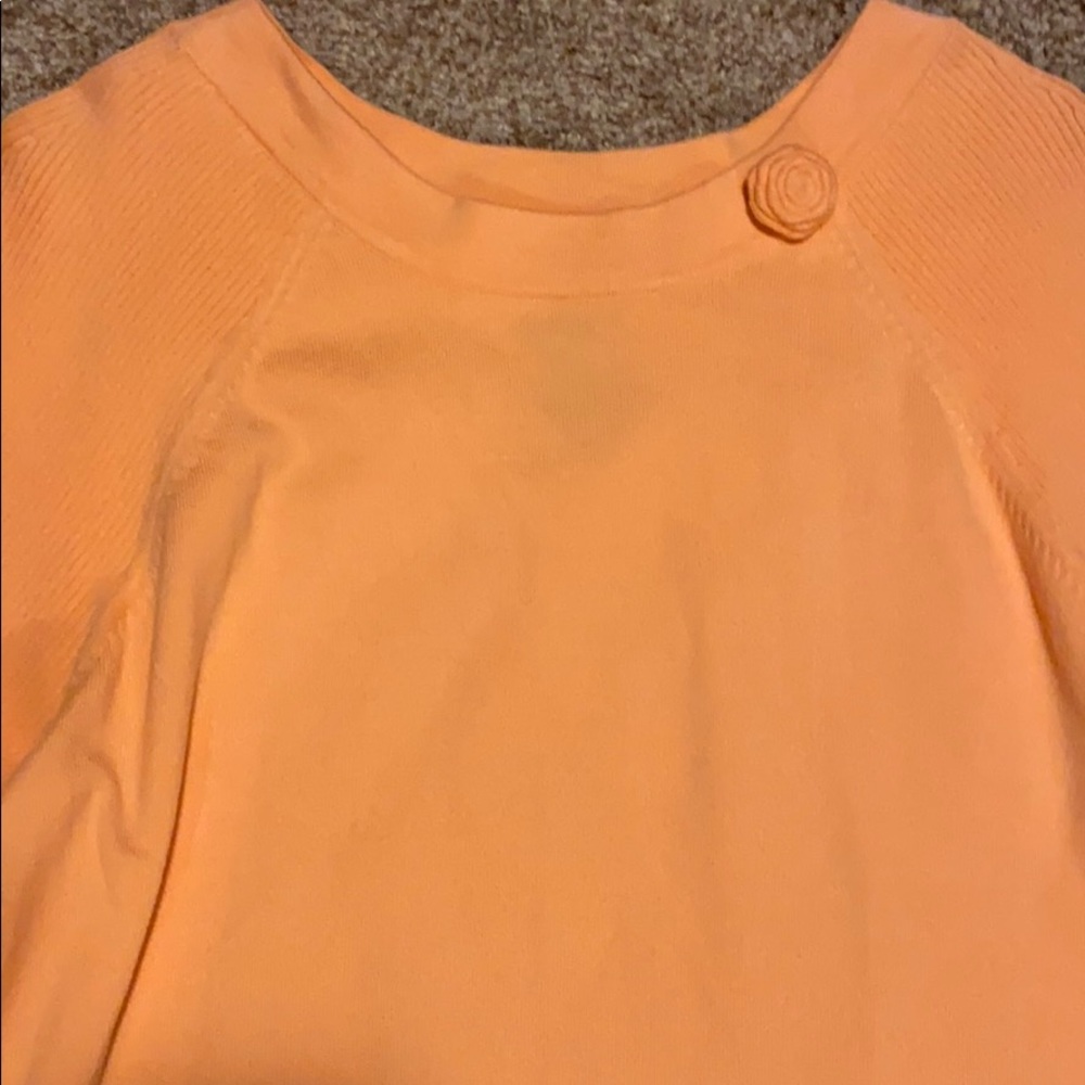 Peach Off Shoulder Sweater